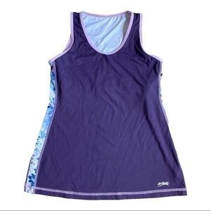 Sofibella size small purple tank top built-in bra